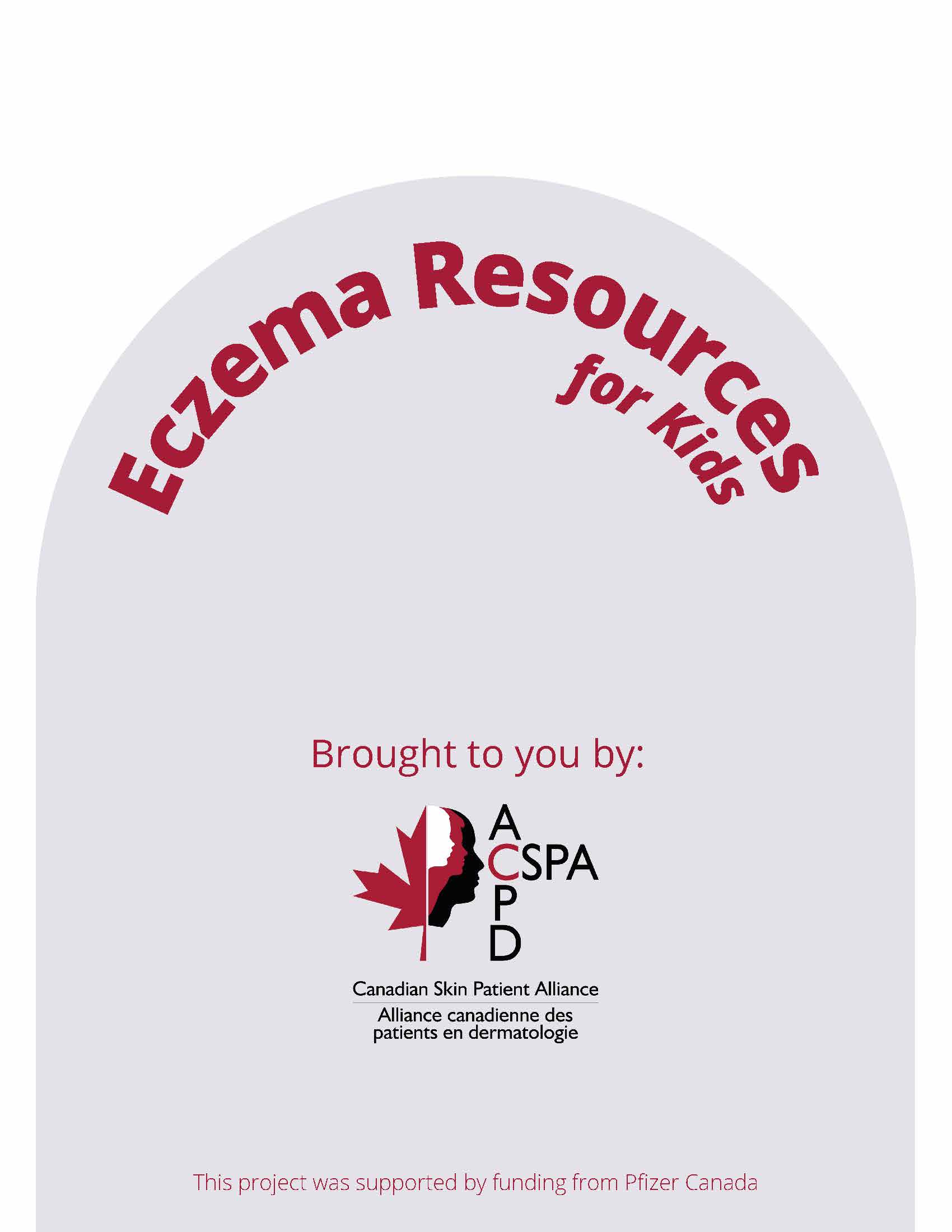 Eczema Resources for Kids cover page EN